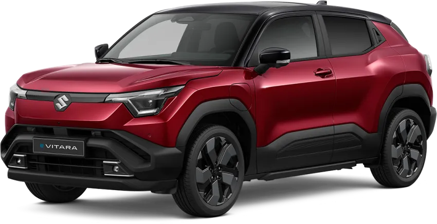 E-Vitara אדום מטאלי + גג שחור